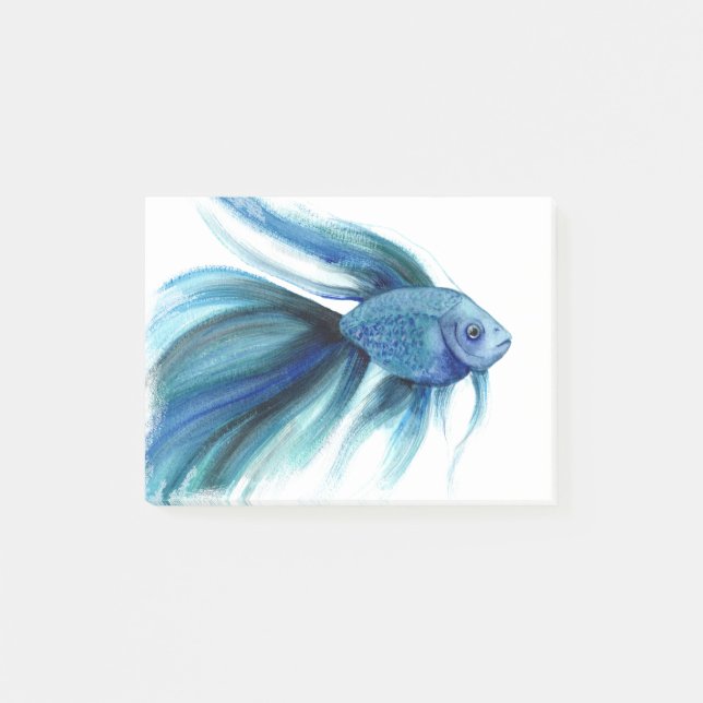 Bloco De Notas Blue Betta Fish (Frente)