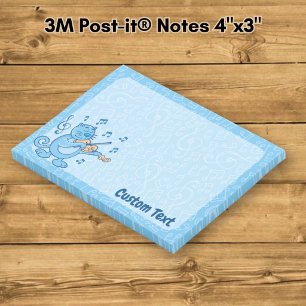 Bloco De Notas Blue Cat com notas violinas