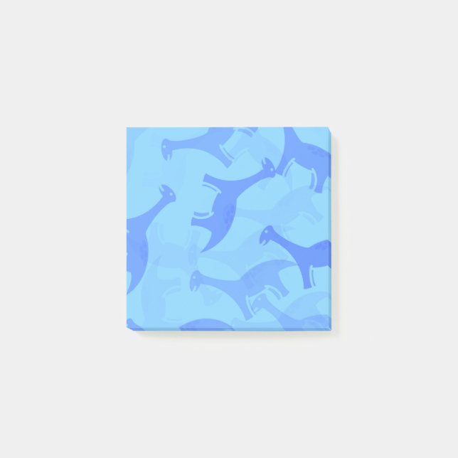 Bloco De Notas Blue Dinosaur Post it Notes (Frente)