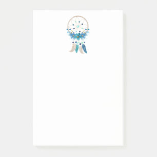 Bloco De Notas Blue Dreamcatcher Na moda Boho Design