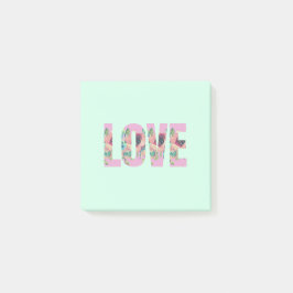 Bloco De Notas Blue Floral Love Posta It Notes