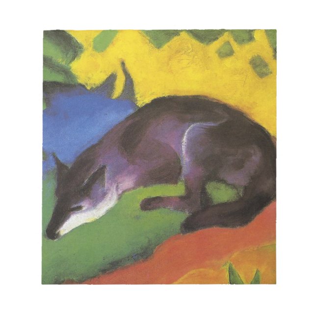 Bloco De Notas Blue Fox (por Franz Marc) (Frente)