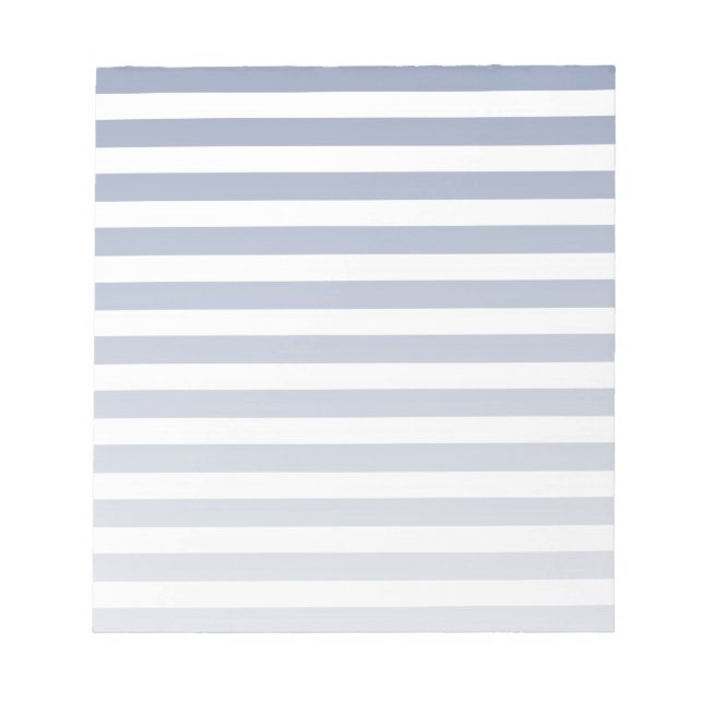 Bloco De Notas Blue grey and white candy stripes (Frente)