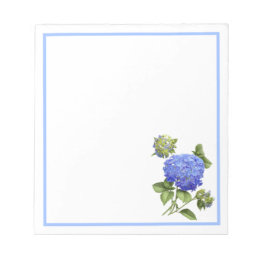 Bloco De Notas Blue Hydrangeas