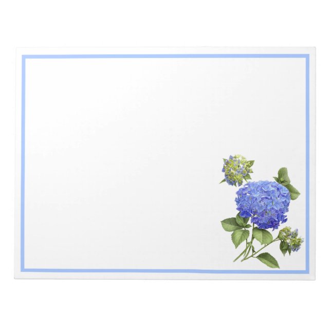 Bloco De Notas Blue Hydrangeas (Frente)