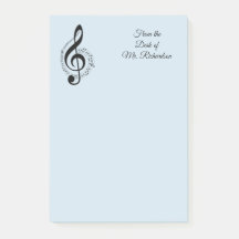 Blue Music Personated Posta as notas 4x6