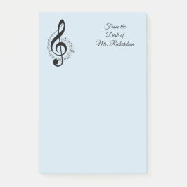 Bloco De Notas Blue Music Personated Posta as notas 4x6