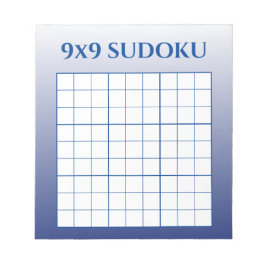 Bloco De Notas Blue Ombre 9 por 9 Modelo Sudoku