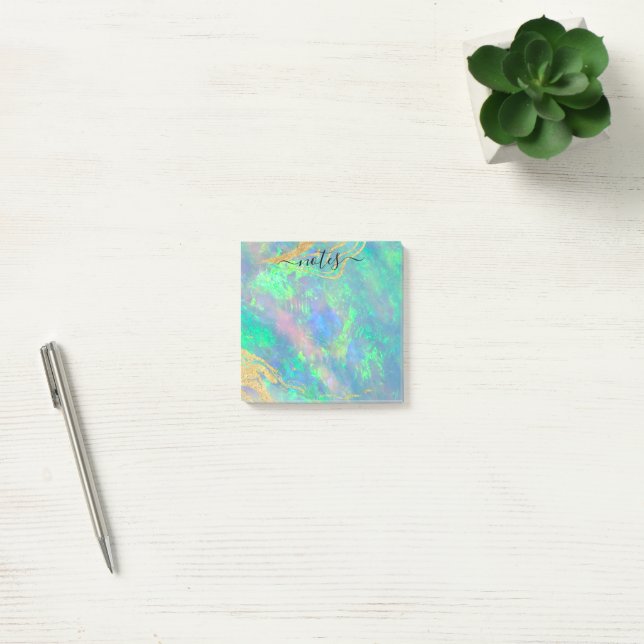 Bloco de Notas Blue Opal | Modern Glam (Escritótio)