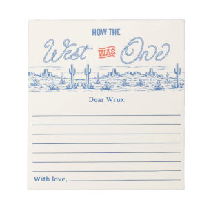 Bloco De Notas Blue Red How the West was one Time Capule