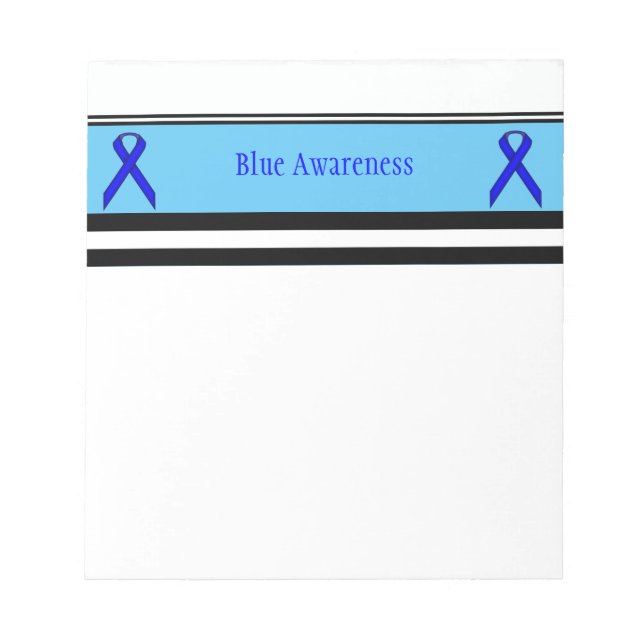 Bloco De Notas Blue Standard Ribbon por Kenneth Yoncich (Frente)