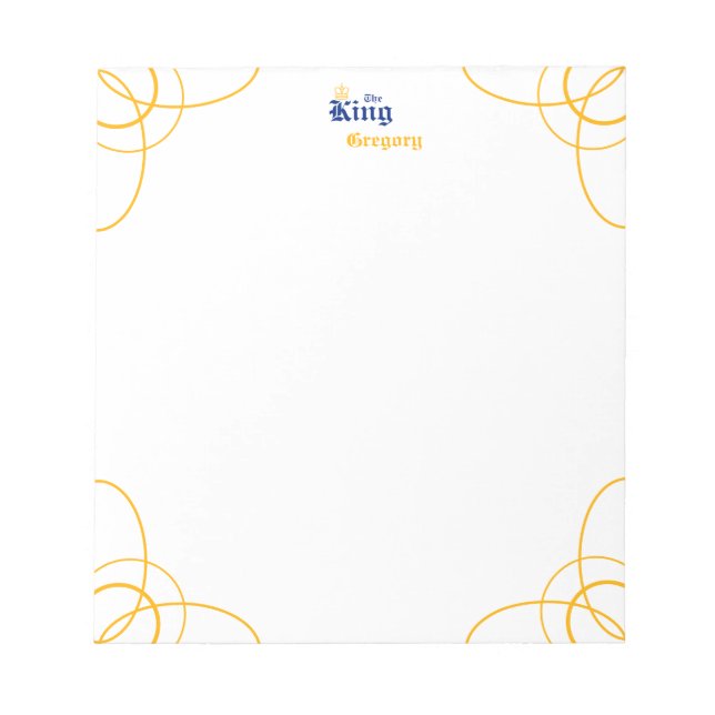 Bloco De Notas Blue The King Notepad (Frente)