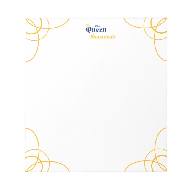 Bloco De Notas Blue The Queen Notepad (Frente)