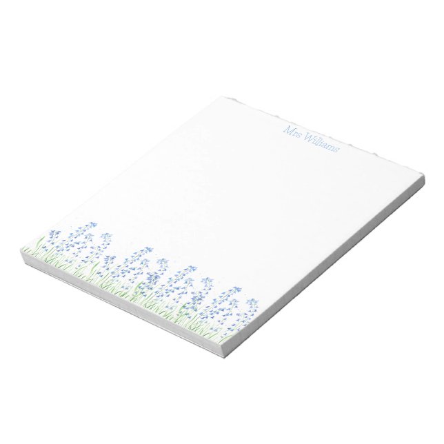 Bloco De Notas Bluebells Flores azuis Aromas (Invertido)