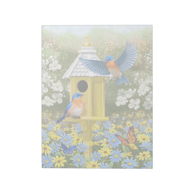 Bloco De Notas Bluebird e Birmanês Amarelo Alto (Invertido)