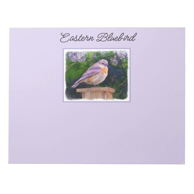 Bloco De Notas Bluebird oriental na neve - Foto original (Frente)
