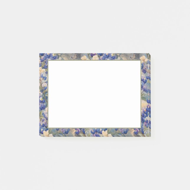 Bloco De Notas Bluebonnets in Fields (Frente)