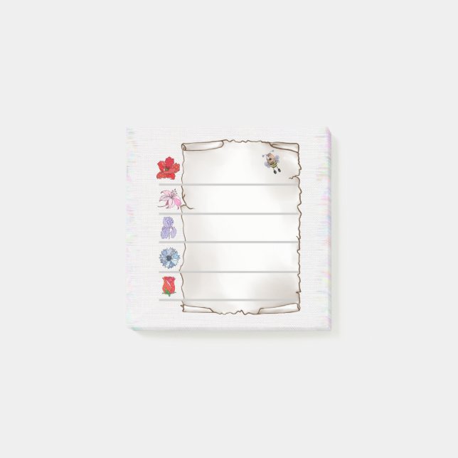 Bloco De Notas Blumenmerkblatt  klebezettel (Frente)