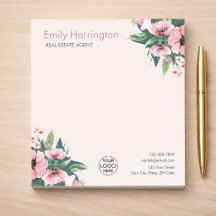 Blush Bloom Caderno Rosa Corretor de Imóveis
