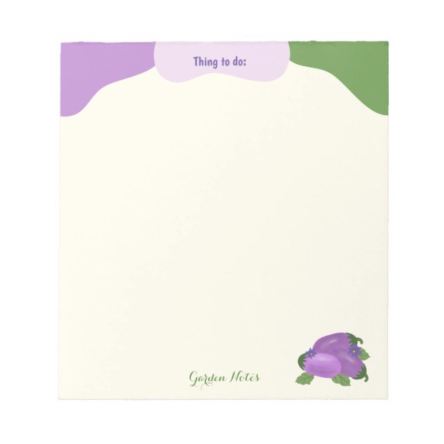 Bloco De Notas Blush & Bloom Eggplant Collection – Ivory Glow (Frente)