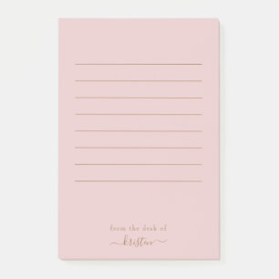 Bloco De Notas Blush da mesa de grande vinculação personalizada