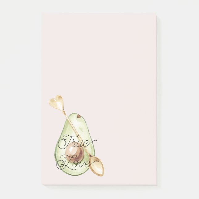 Bloco De Notas Blush Pink Avocado Heart Spoon  (Frente)