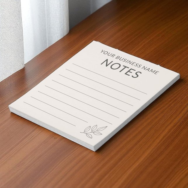 Bloco De Notas Blush Pink Business Minimalist Simple Botanical (Criador carregado)