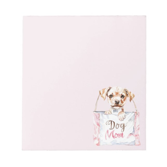 Bloco De Notas Blush Pink Dog Mom Bag (Frente)