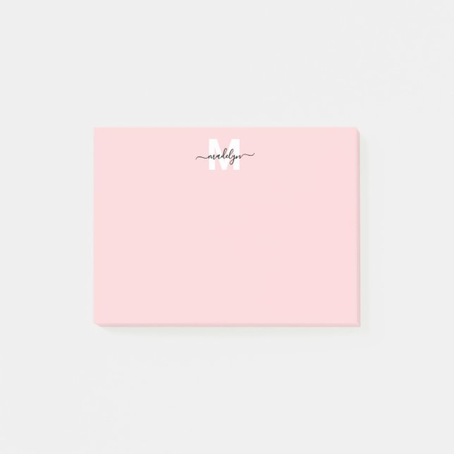 Bloco De Notas Blush Pink Monogram (Frente)