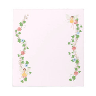 Bloco De Notas Blush Whimsical Fairy Flower Vines