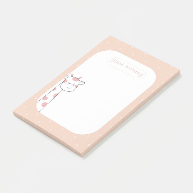 Bloco De Notas Boa Manhã Girafa (Inclinado)