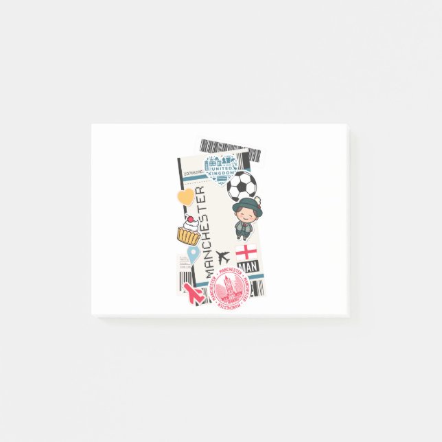 BLOCO DE NOTAS BOARING PASTER MANCHESTER ENGLAND (Frente)