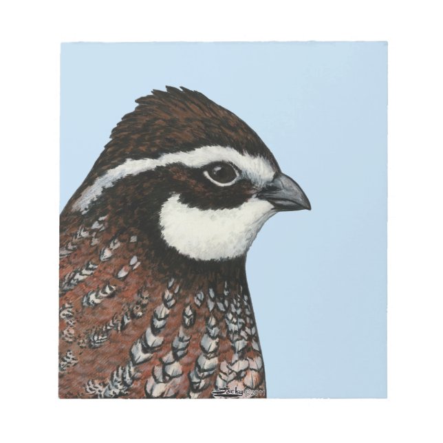 Bloco De Notas Bobwhite Quail Head (Frente)