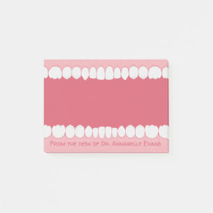 Bloco De Notas Boca Rosa com Dentes Personalizar Notas Postadas
