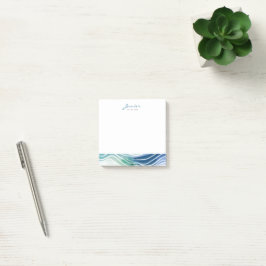 Bloco De Notas Bohemian Marine Blue & Teal Waves