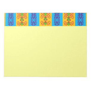 Bloco De Notas Boho Brocade Stripe