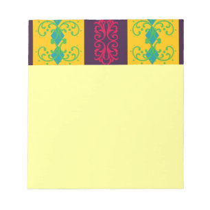 Bloco De Notas Boho Brocade Stripe