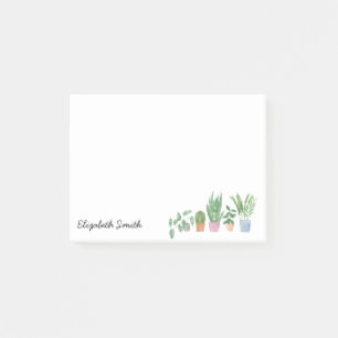 Bloco De Notas Boho Chic Watercolor Greenery Vegetal Potente Não