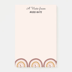 Bloco De Notas Boho Corações Arco-íris Blocos de Notas Personaliz
