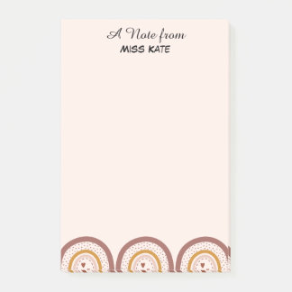 Bloco De Notas Boho Corações Arco-íris Blocos de Notas Personaliz