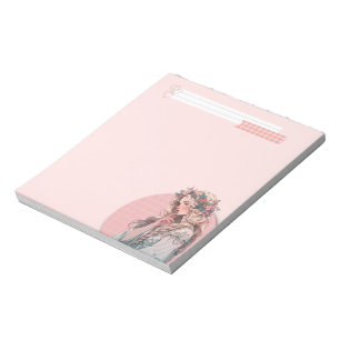 Bloco de notas Boho de Animação Simples Rosa