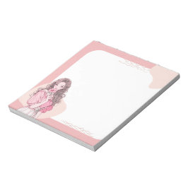 Bloco de notas Boho de Animação Simples Rosa
