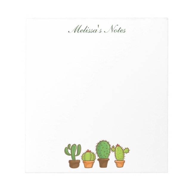 Bloco De Notas Boho Greenery personalizado com sucesso de aquarel (Frente)