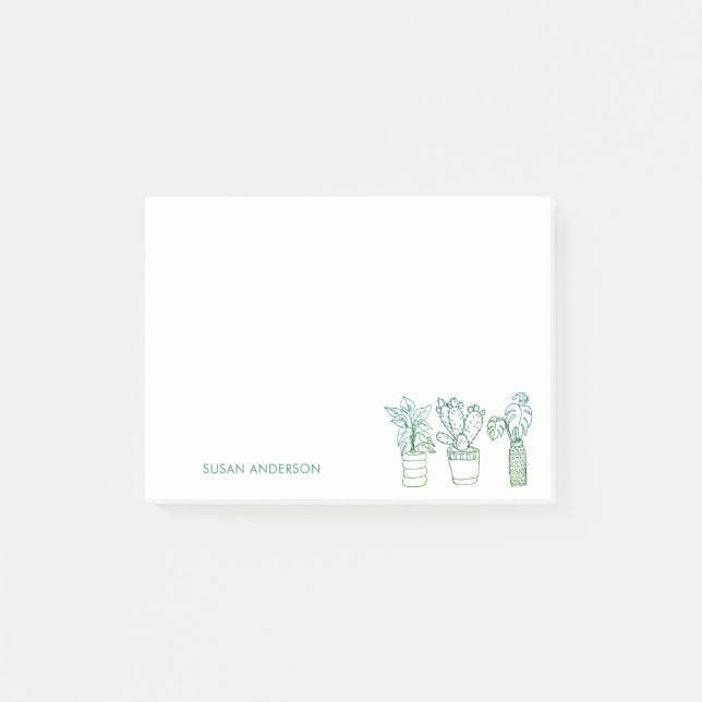 Bloco De Notas Boho Greenery Plantas Familiares Potentes (Frente)