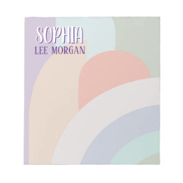 Bloco De Notas Boho Pastel Rainbow