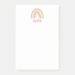 Bloco De Notas Boho Rainbow Kids Personalizados