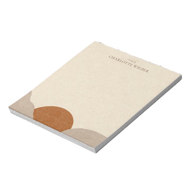 Bloco De Notas Boho Terracotta Sand Abstrato, Joalharia artesanal (Invertido)