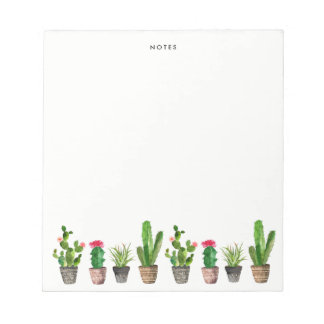 Bloco De Notas Boho Watercolor - Suculente Personalizado