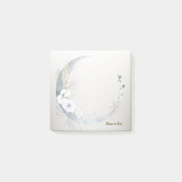 Bloco De Notas Boho White Orchid Flores Blue Moon Elegant