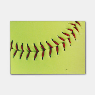 Bloco De Notas Bola amarela do softball